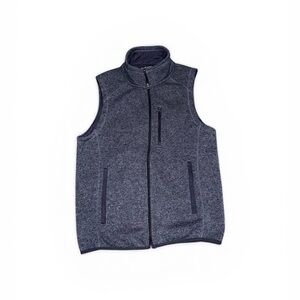 Beverly Hills Polo Club Men's Heather Navy Full-Zip Vest Size Medium